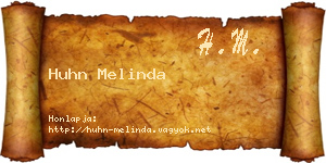 Huhn Melinda névjegykártya